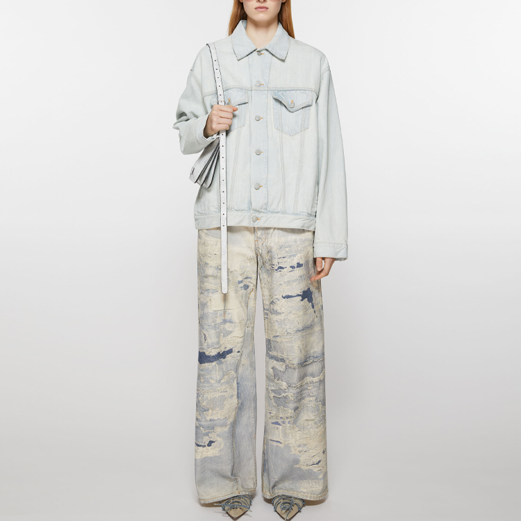 【代購】Acne Studios Distressed Panelled Denim Jacket