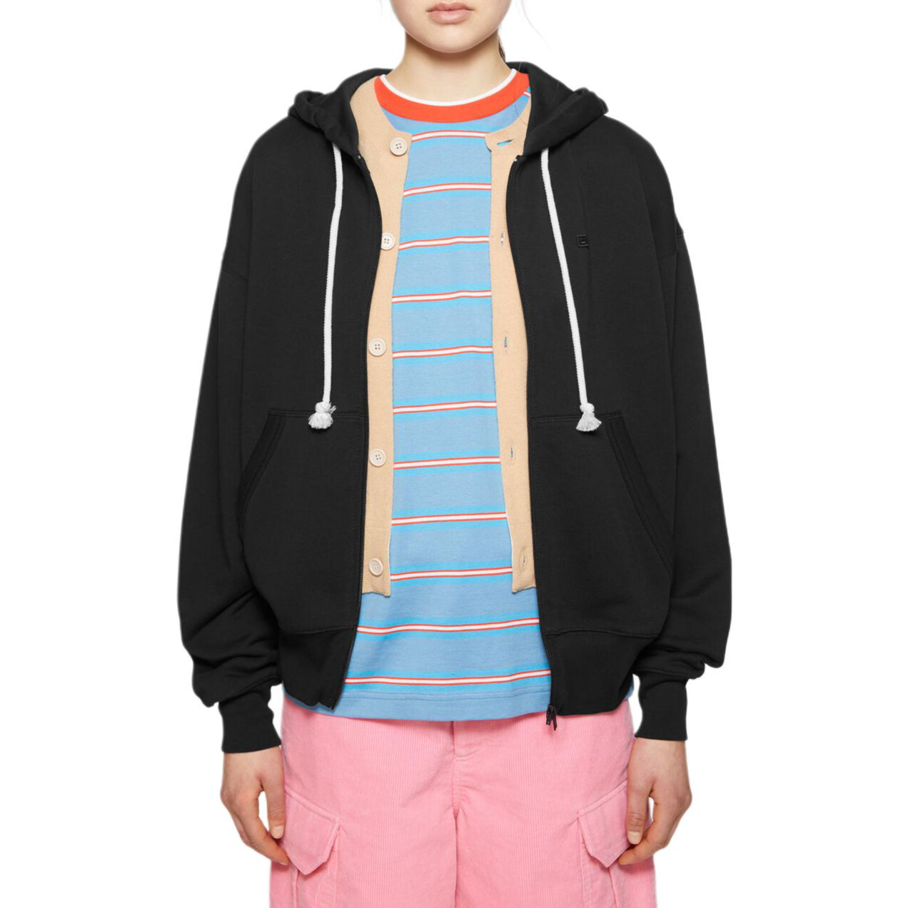 【代購】Acne Studios Face Logo Patch Zipped Hoodie