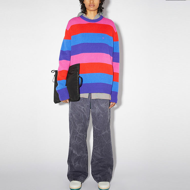 【代購】Acne Studios Kids Nimah Stripe Crew Sweater