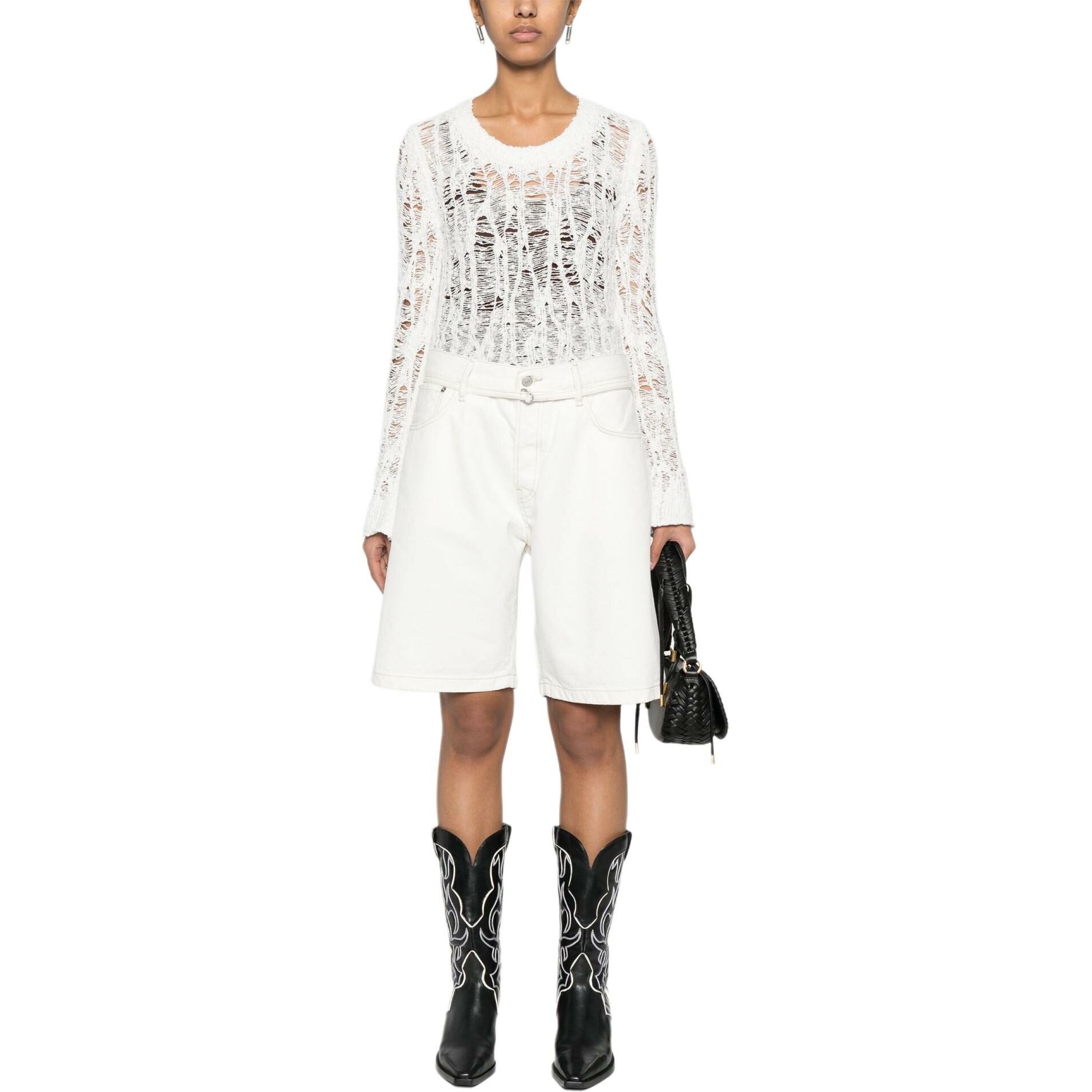 【代購】Acne Studios SS24 Denim Shorts Unisex Ecru