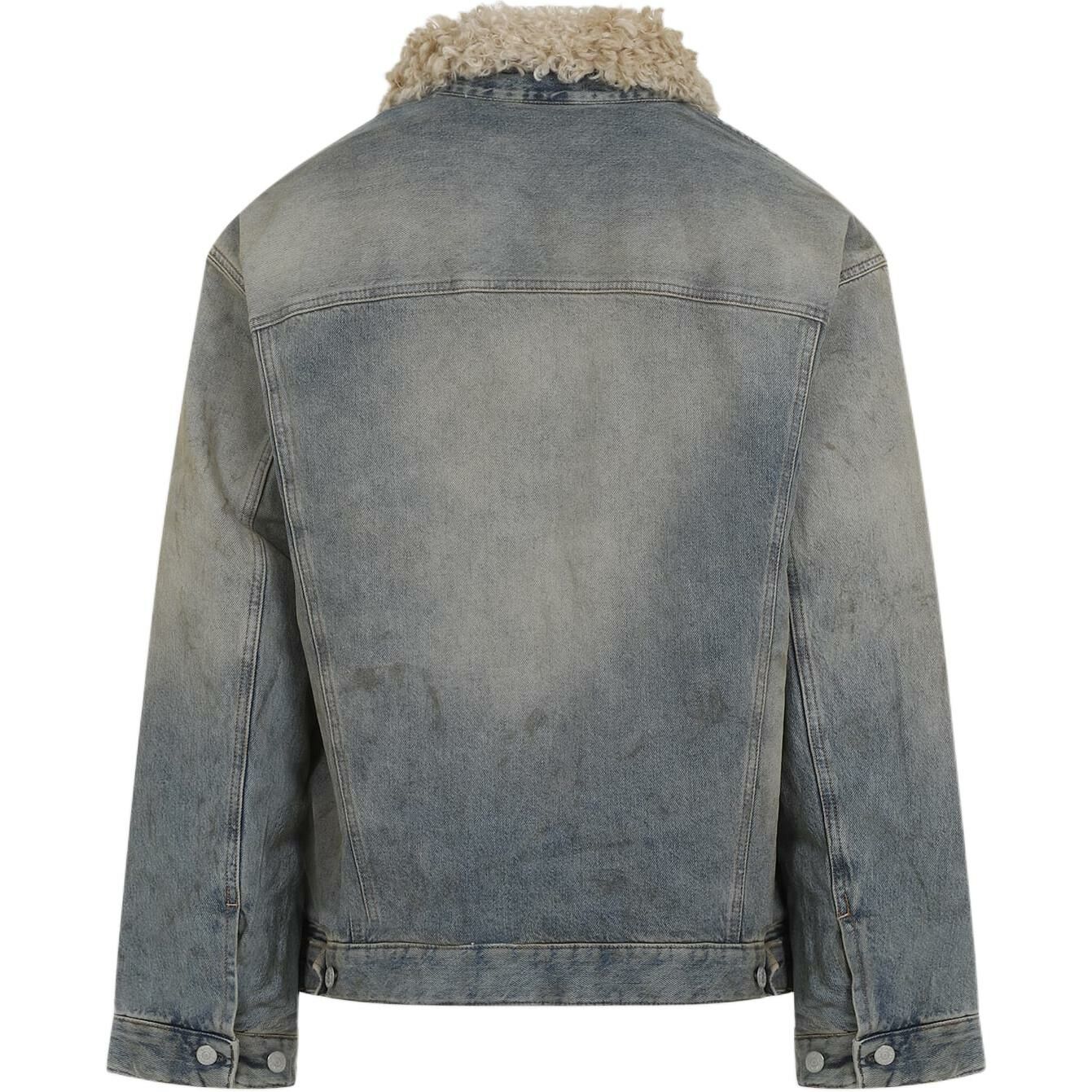 【代購】Acne Studios Long-Sleeved Distressed Denim Jacket