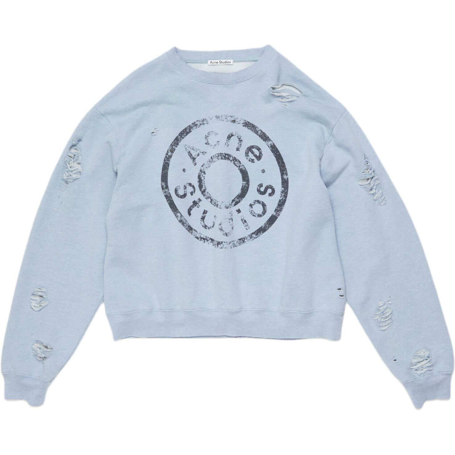 【代購】Acne Studios Distressed Logo Printed Sweatshirt