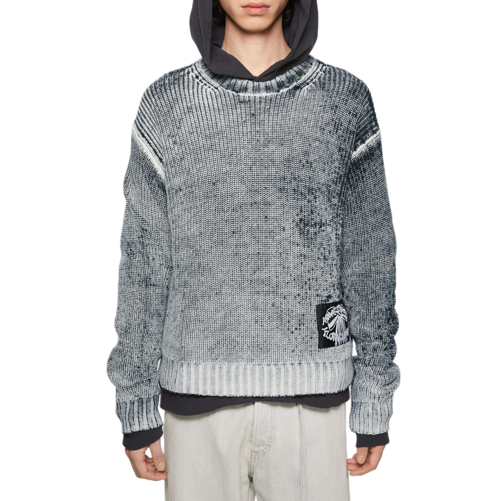 【代購】Acne Studios Logo Patch Long Sleeved Knitted Jumper