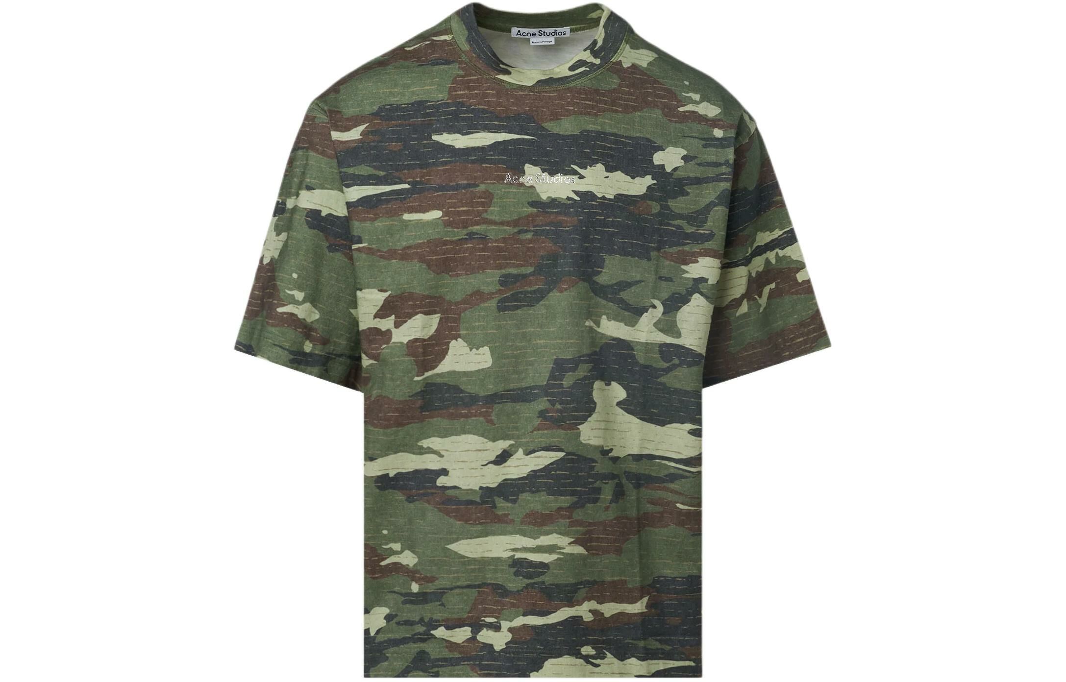 【代購】Acne Studios Camouflage Patterned Crewneck T Shirt