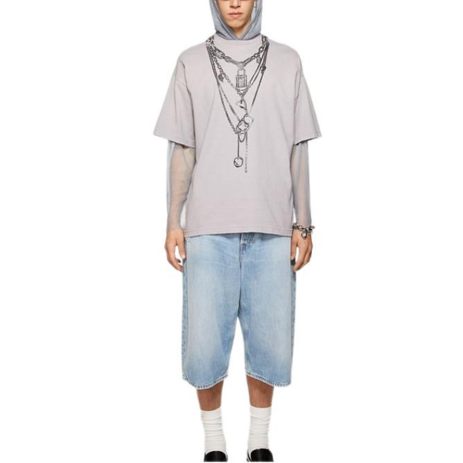 【代購】Acne Studios Denim Shorts Men's Light Blue