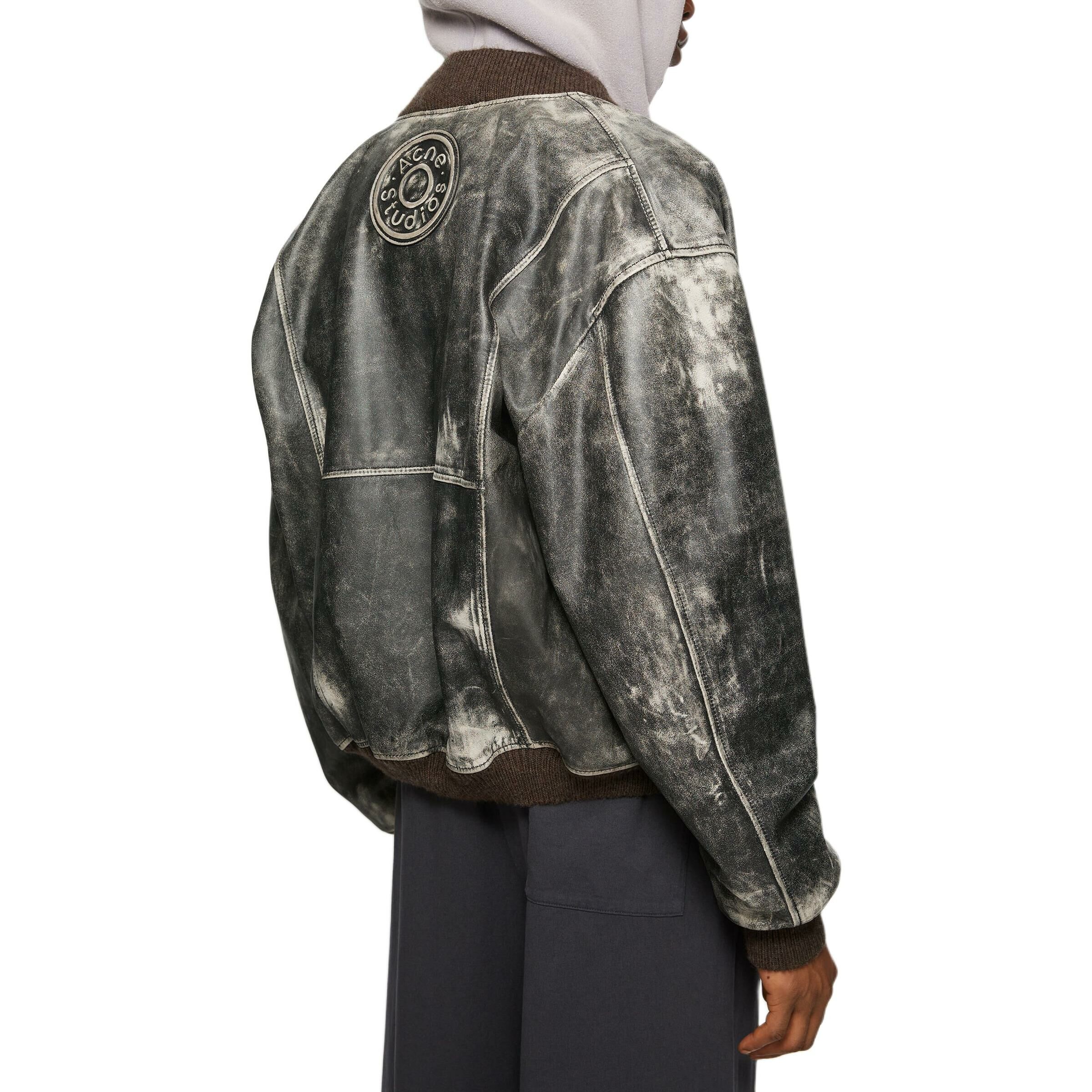 【代購】Acne Studios Liev Leather Bomber Jacket