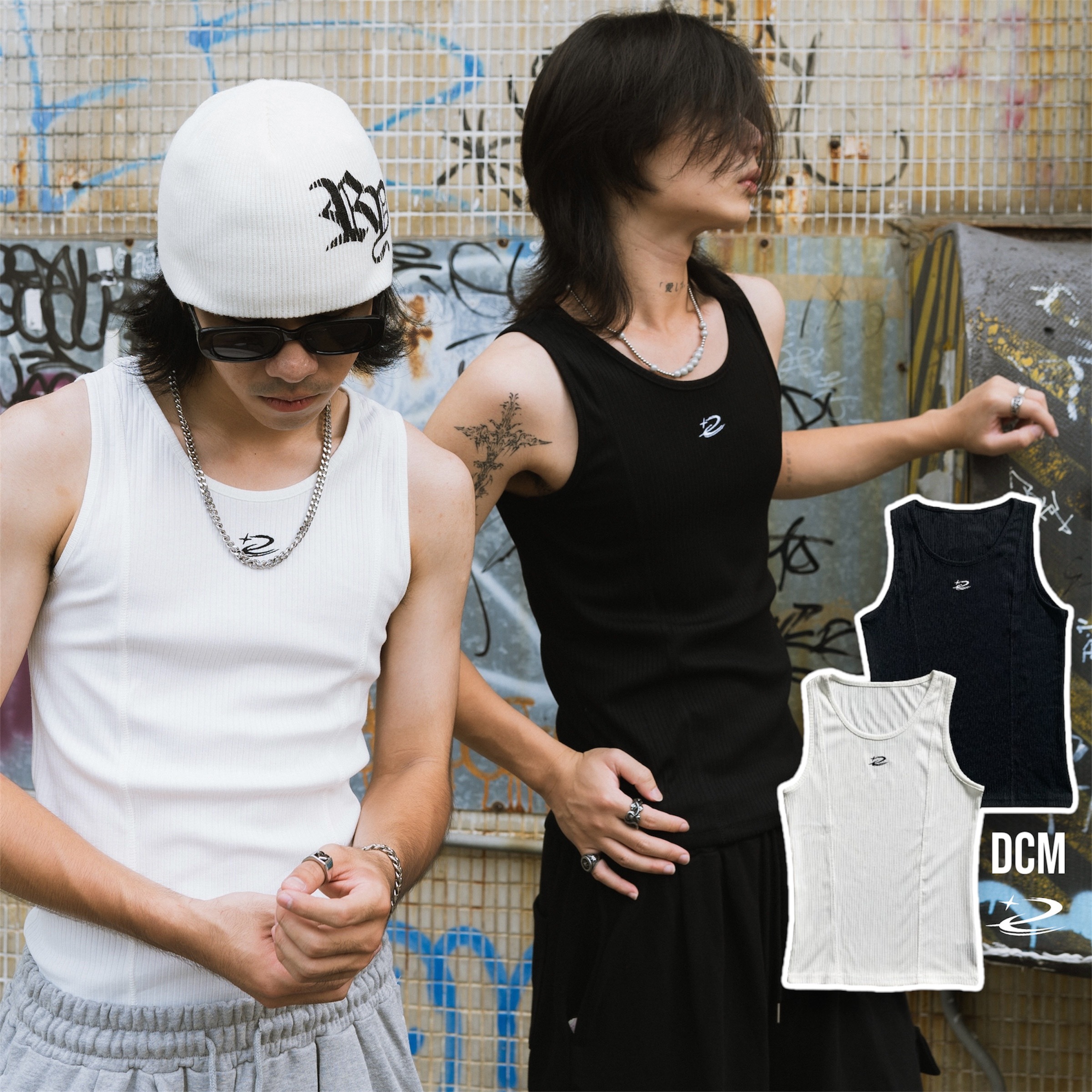 DISCERNMENT DCM 流星 TANK 螺紋背心 剪裁設計 親膚 坦克 背心 刺繡 LOGO