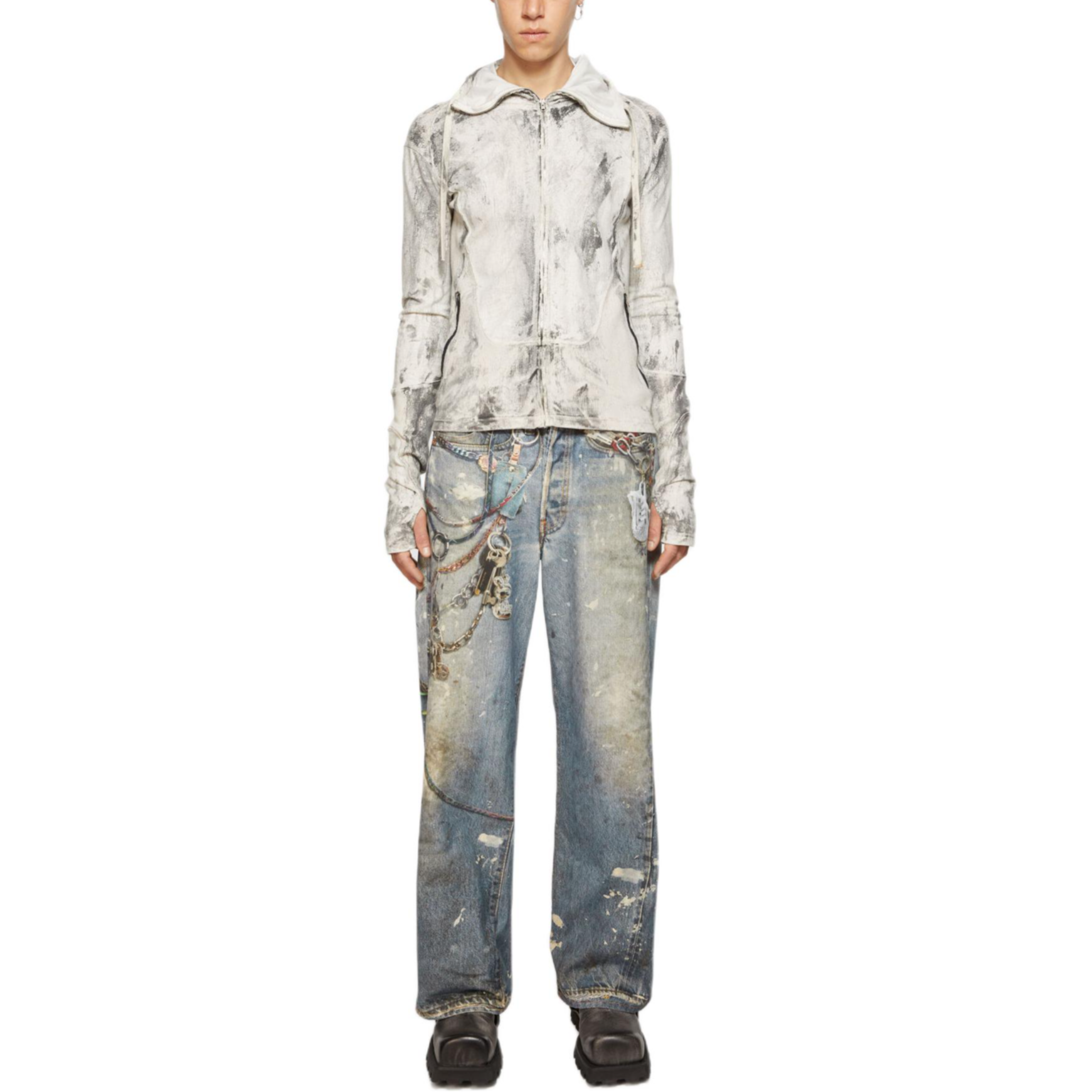【代購】Acne Studios FW24 3D Digital Printing Baggy Jeans