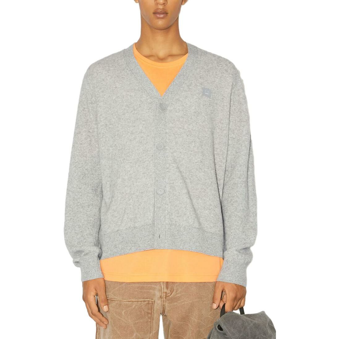 【代購】Acne Studios Face Logo Patch V Neck Cardigan