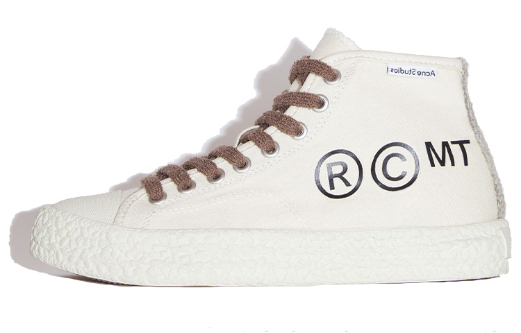 【代購】Acne Studios Anti Slip Wear Resistant High Top Canvas Shoes Women's Gray White