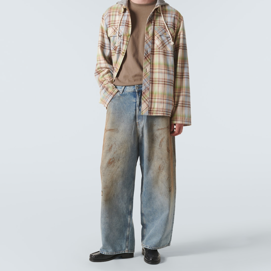 【代購】Acne Studios Mid-rise Wide-leg Jeans