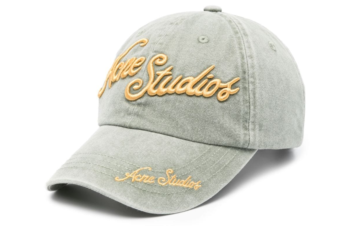 【代購】Acne Studios Cotton Baseball Caps Men's Sage Green