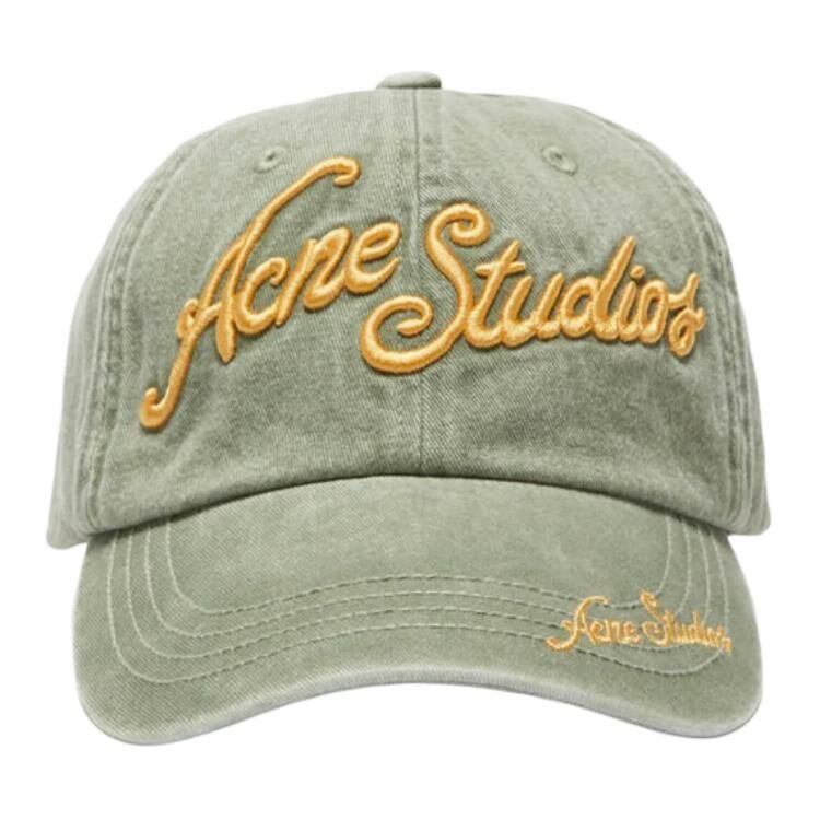 【代購】Acne Studios Cotton Baseball Caps Men's Sage Green