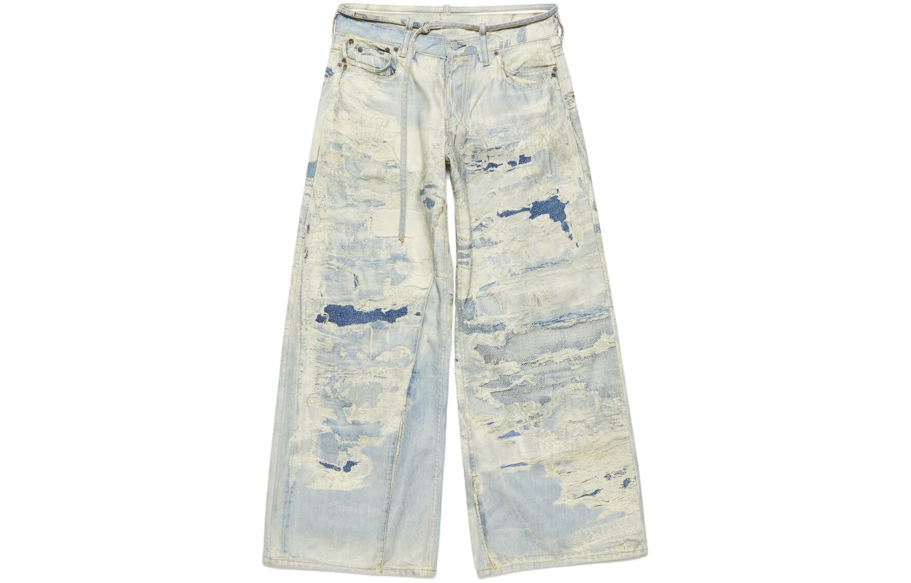 【代購】Acne Studios Distressed Wide-Leg Jeans