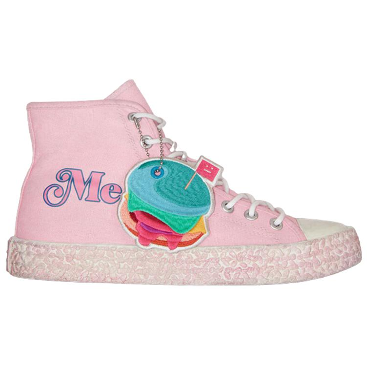 【代購】Acne Studios High-Top Stylish Skateboarding Shoes Women's Pink Vintage Version