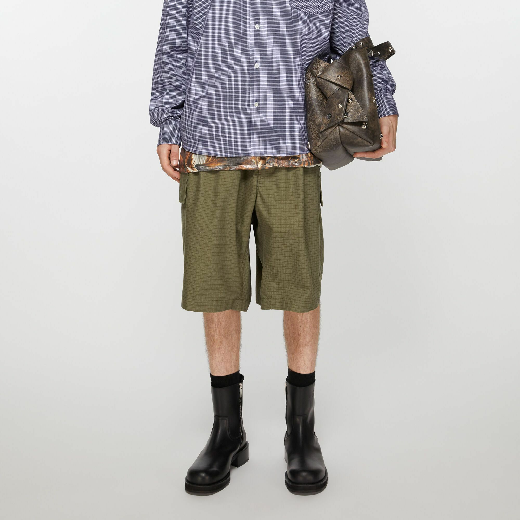 【代購】Acne Studios Ripstop Mid-rise Cargo Shorts