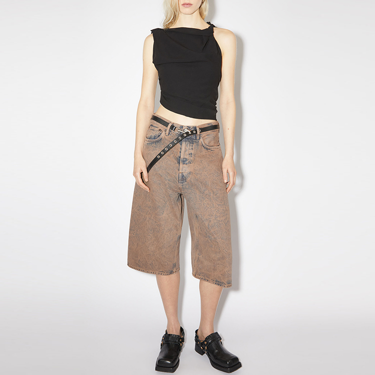 【代購】Acne Studios Denim Shorts Unisex Pink Gray