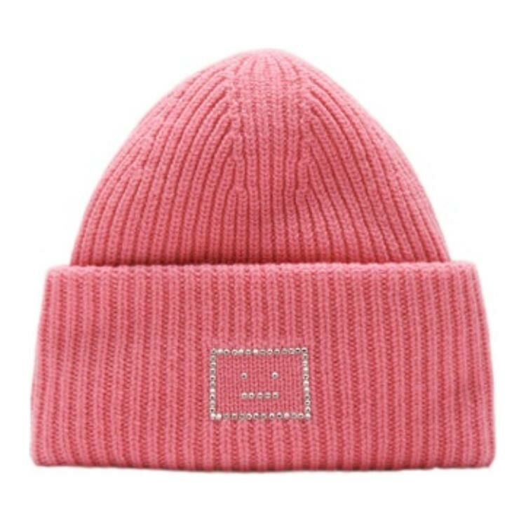 【代購】Acne Studios Logo Embellished Ribbed Beanie