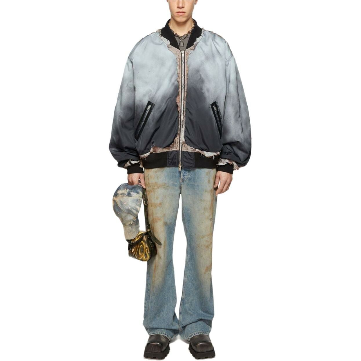 【代購】Acne Studios Distressed effect Bomber Jacket