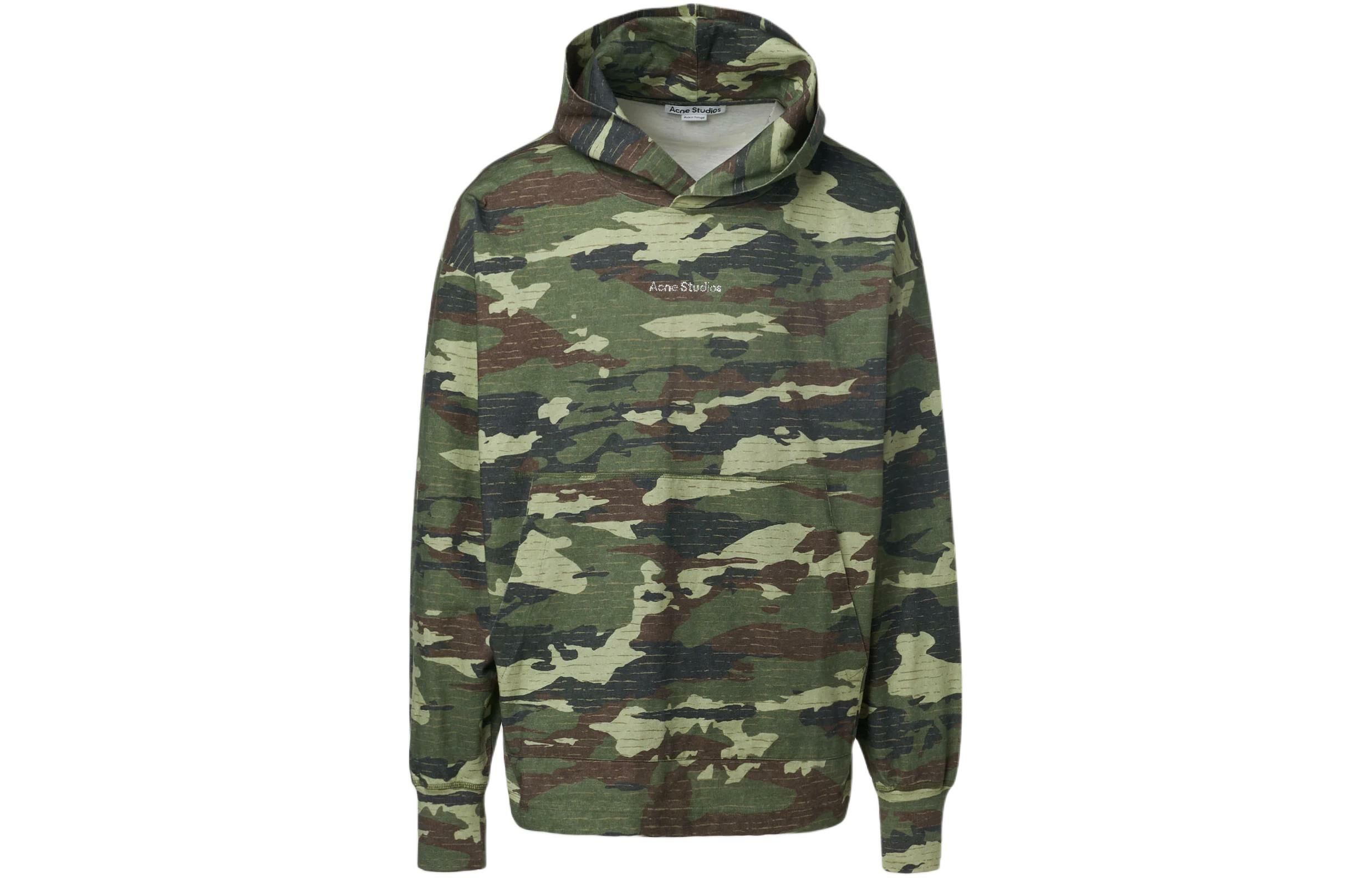 【代購】Acne Studios Logo Printed Camouflage Hoodie
