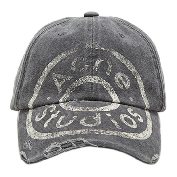 【代購】Acne Studios Cotton Baseball Caps Unisex Black