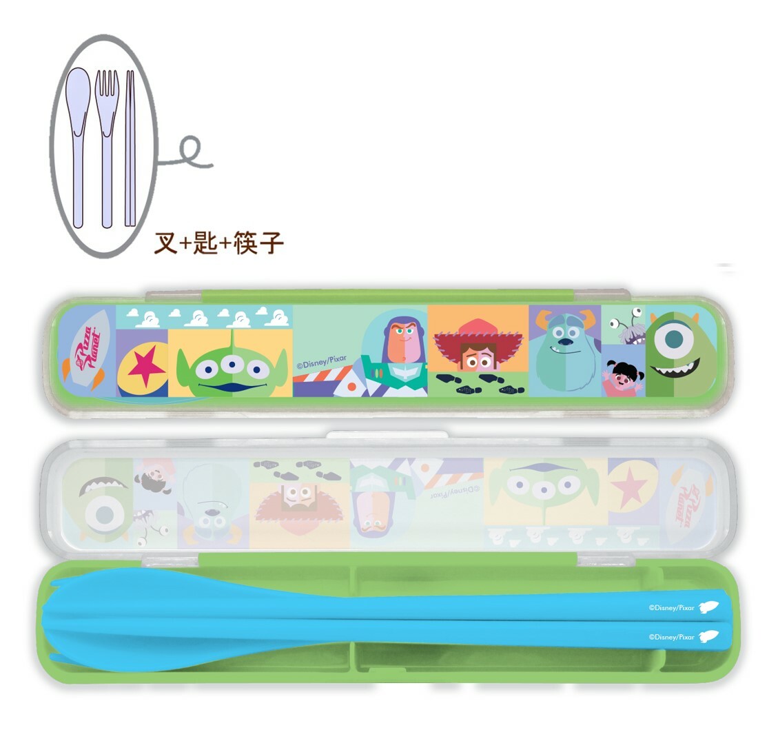 迪士尼 彼思 餐具套裝 (叉+匙+筷)