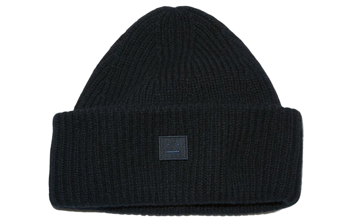 【代購】Acne Studios Logo Patch Ribbed Beanie