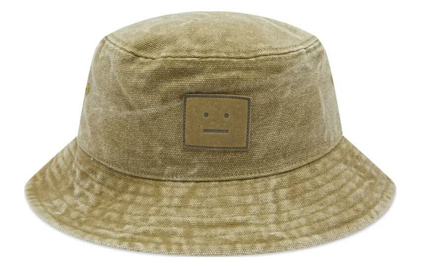 【代購】Acne Studios Organic Cotton Leather Recycled Polyester Bucket Hats Men's Green