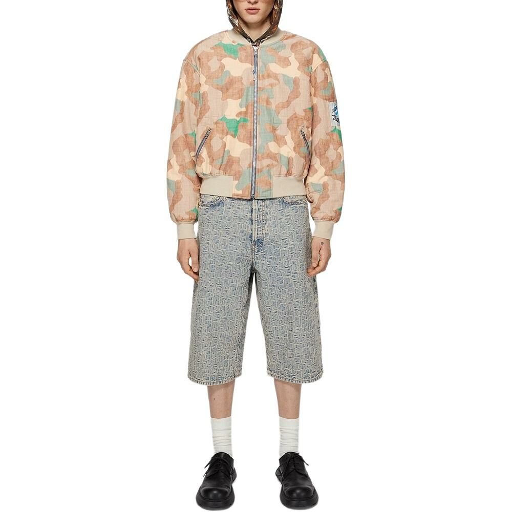 【代購】Acne Studios Camouflage Printed Zip Up Bomber Jacket