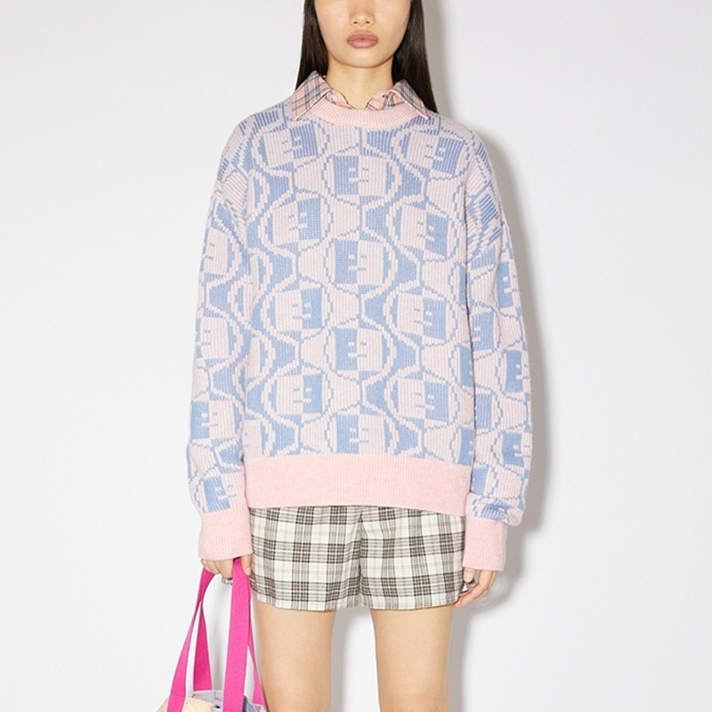 【代購】Acne Studios Sweater Unisex Light Pink Red