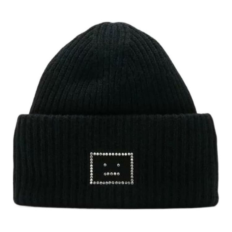 【代購】Acne Studios Logo Embellished Ribbed Beanie