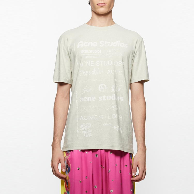 【代購】Acne Studios Logo print Organic cotton T shirt