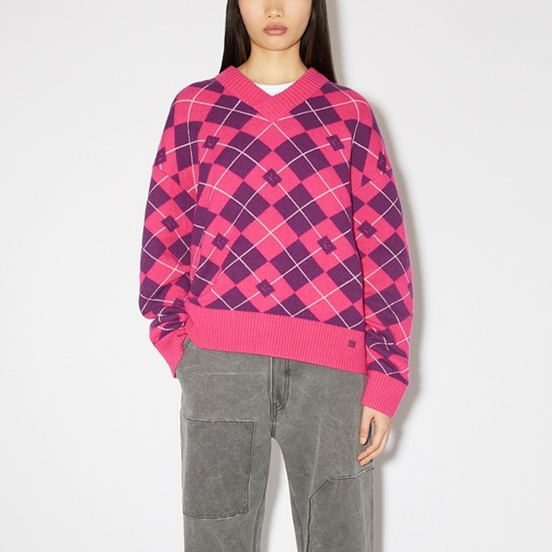 【代購】Acne Studios Meme Collection FW23 Sweater Unisex Bright Pink