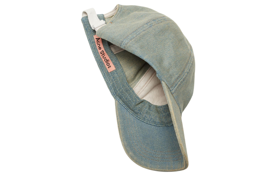 【代購】Acne Studios Cotton Polyester Baseball Caps Men's Blue/Beige