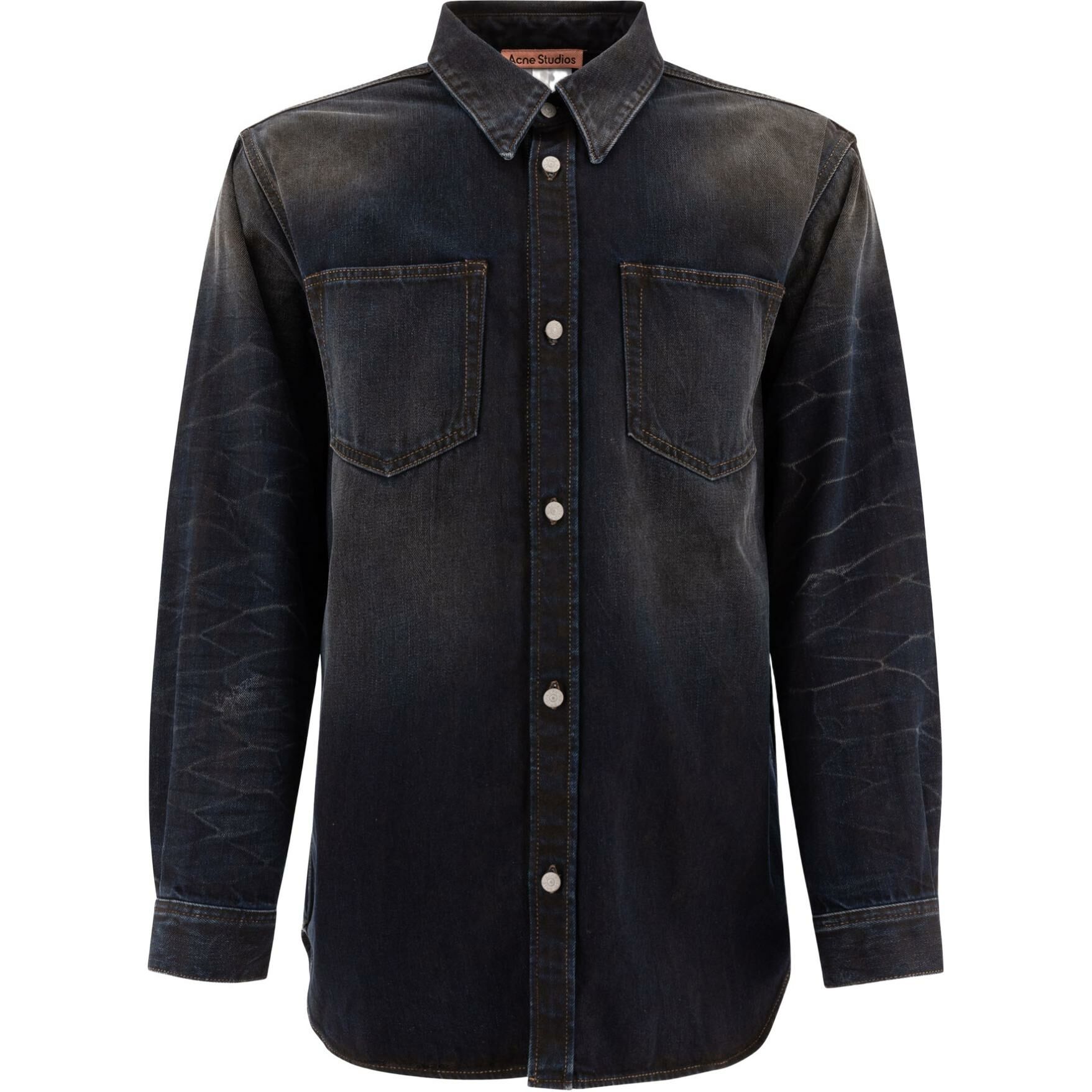 【代購】Acne Studios Collared Long Sleeve Denim Shirt