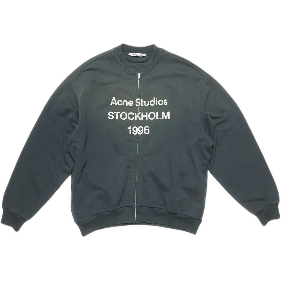 【代購】Acne Studios Logo Printed Zip Up Sweeatshirt