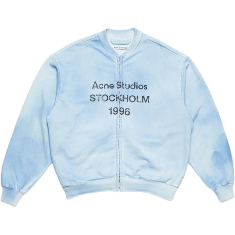 【代購】Acne Studios Logo Printed Zip Up Sweeatshirt