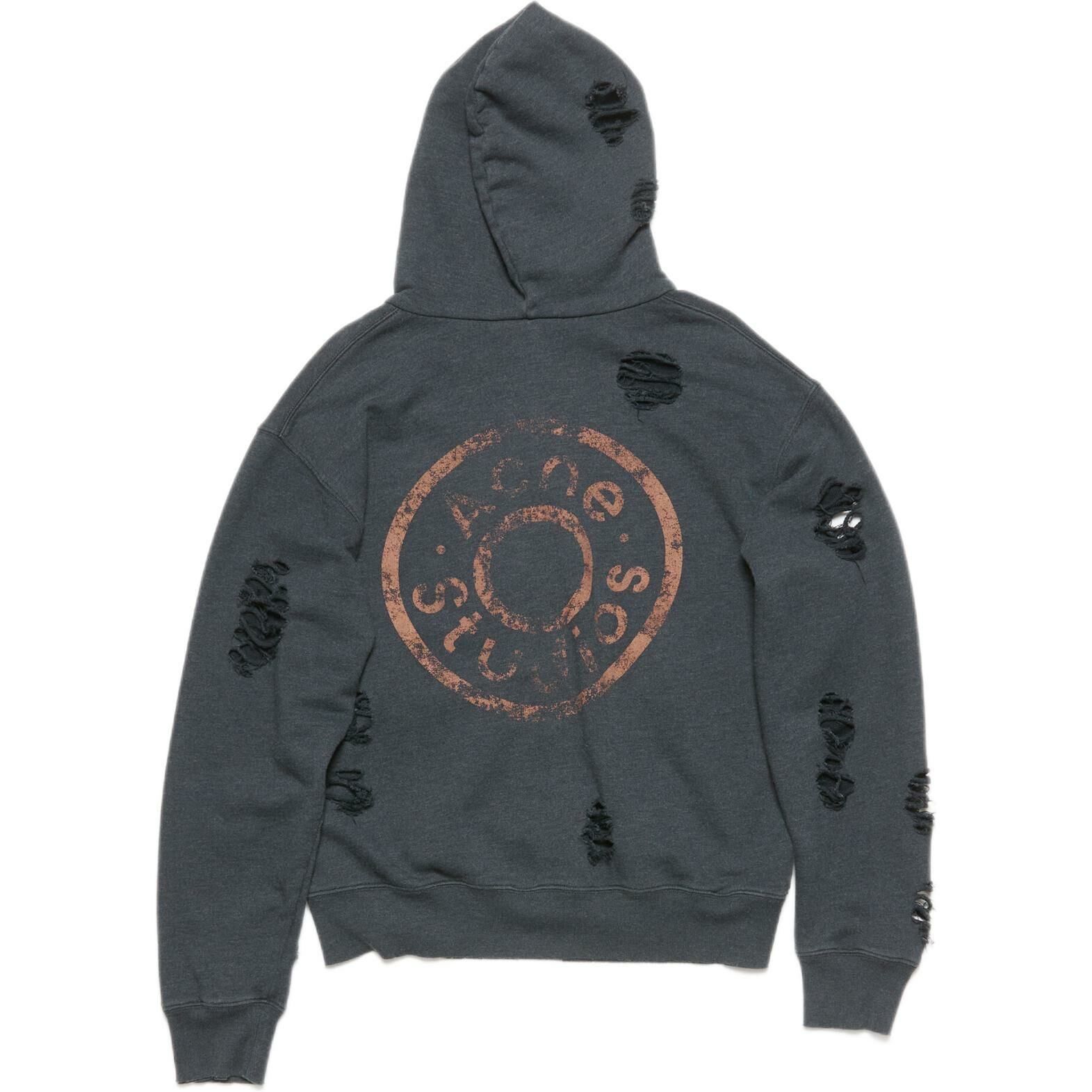 【代購】Acne Studios Distressed Zipped Hoodie