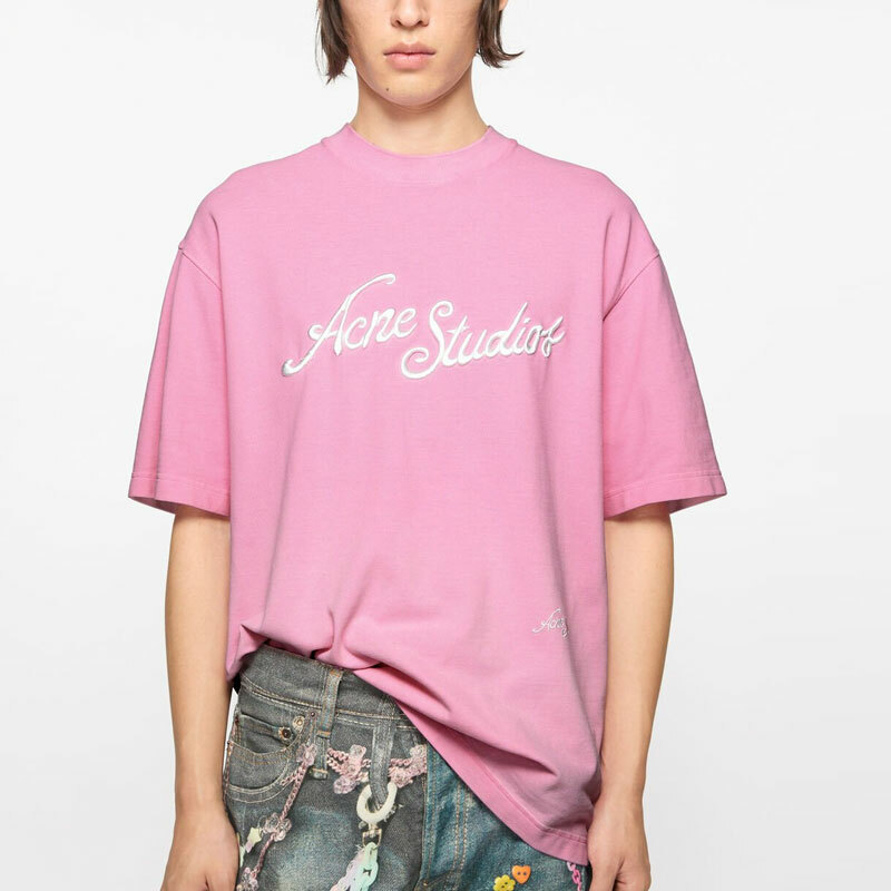 【代購】Acne Studios Logo Embroidered Relaxed Fit T Shirt