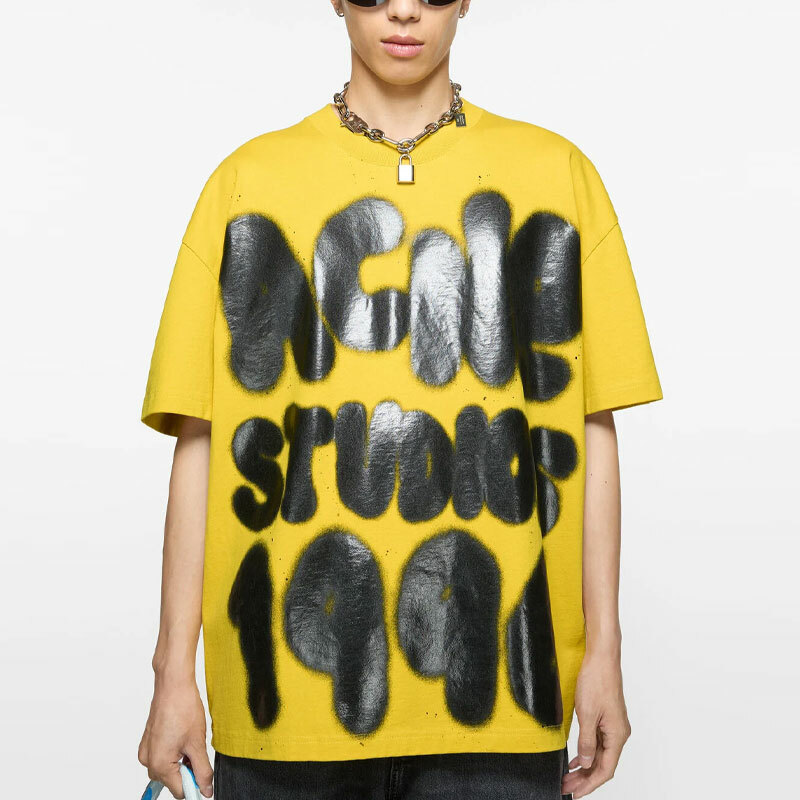 【代購】Acne Studios SS25 T-Shirts Unisex Mustard Yellow