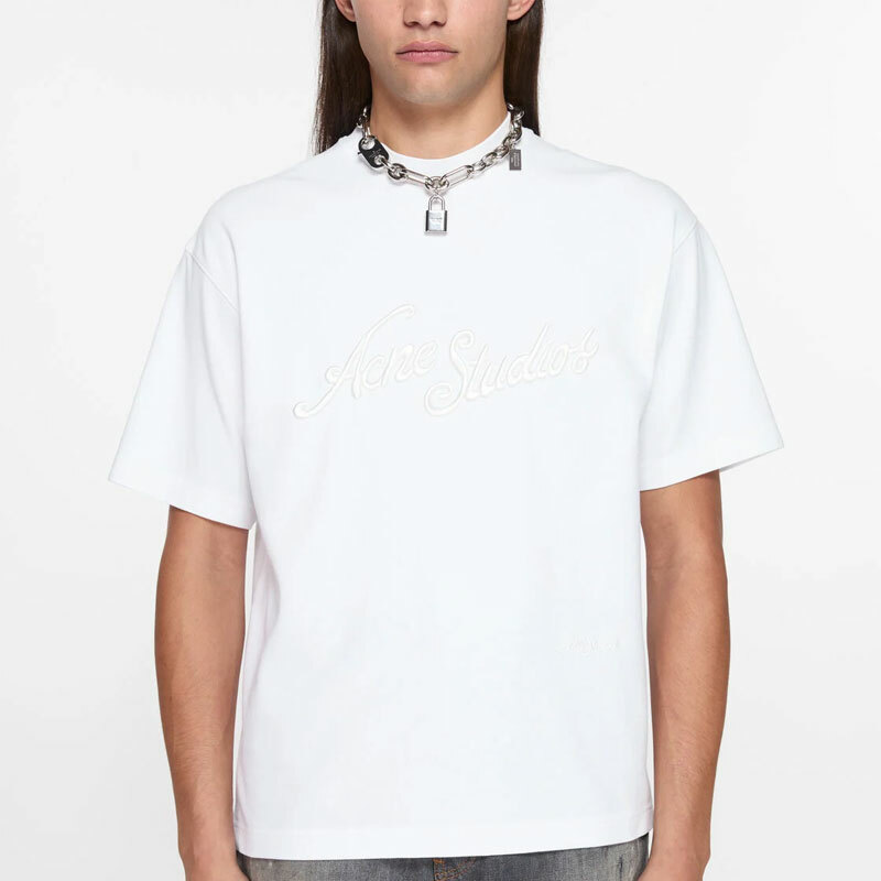 【代購】Acne Studios Logo Embroidered Relaxed Fit T Shirt