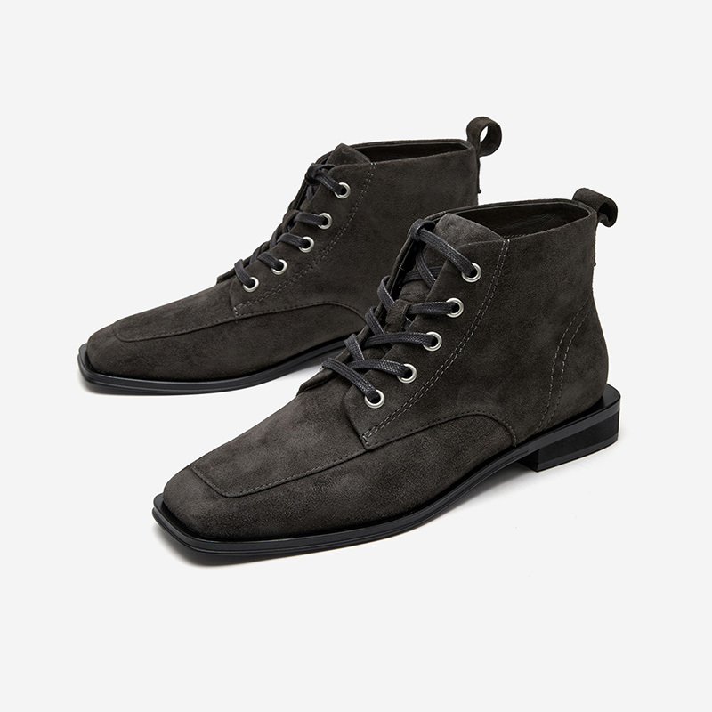 【代購】Marie Claire Short Martin Boot Women's Cocoa Brown Gray