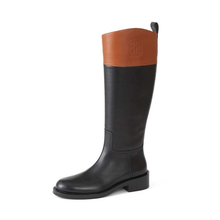 【代購】Marie Claire Knee-high Boots 3.5cm Women's Midnight Paris Black