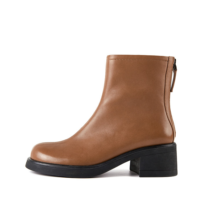 【代購】Marie Claire Ankle Boots 5.5cm Women's Caramel Brown