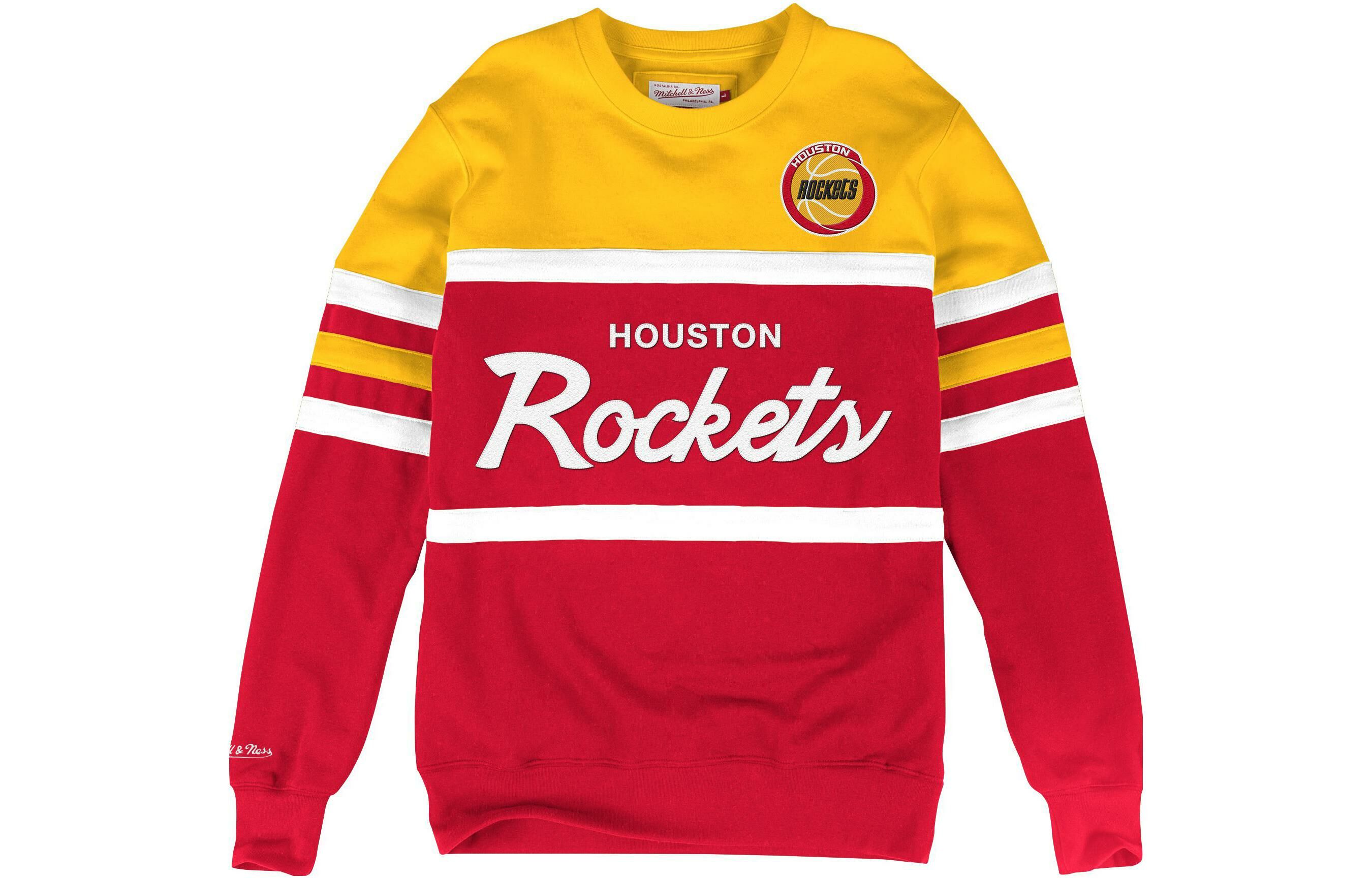 【代購】Mitchell Ness Sweatshirts Unisex Red/Yellow Rocket