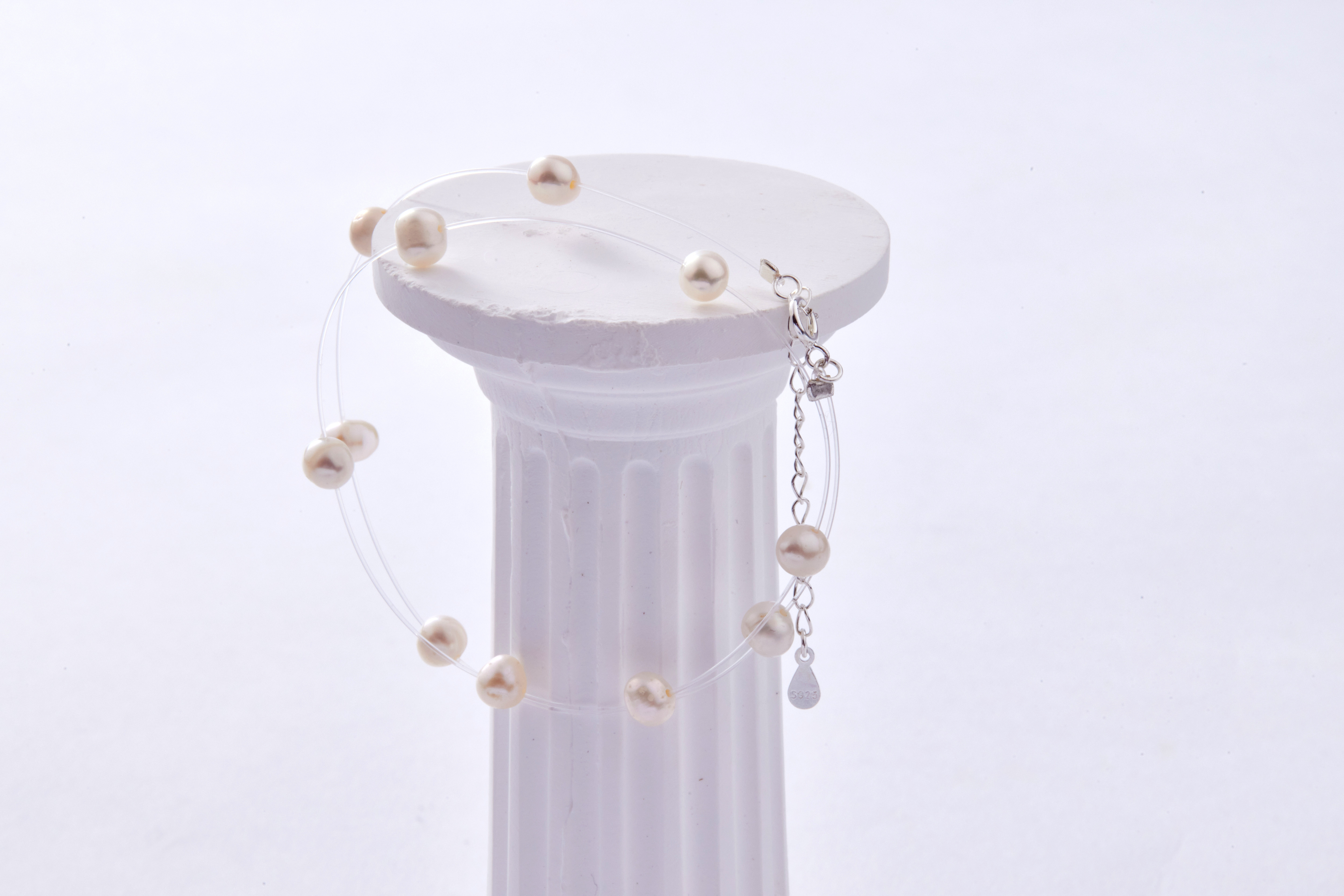 B429 | 純銀淡水珍珠雙層手鍊