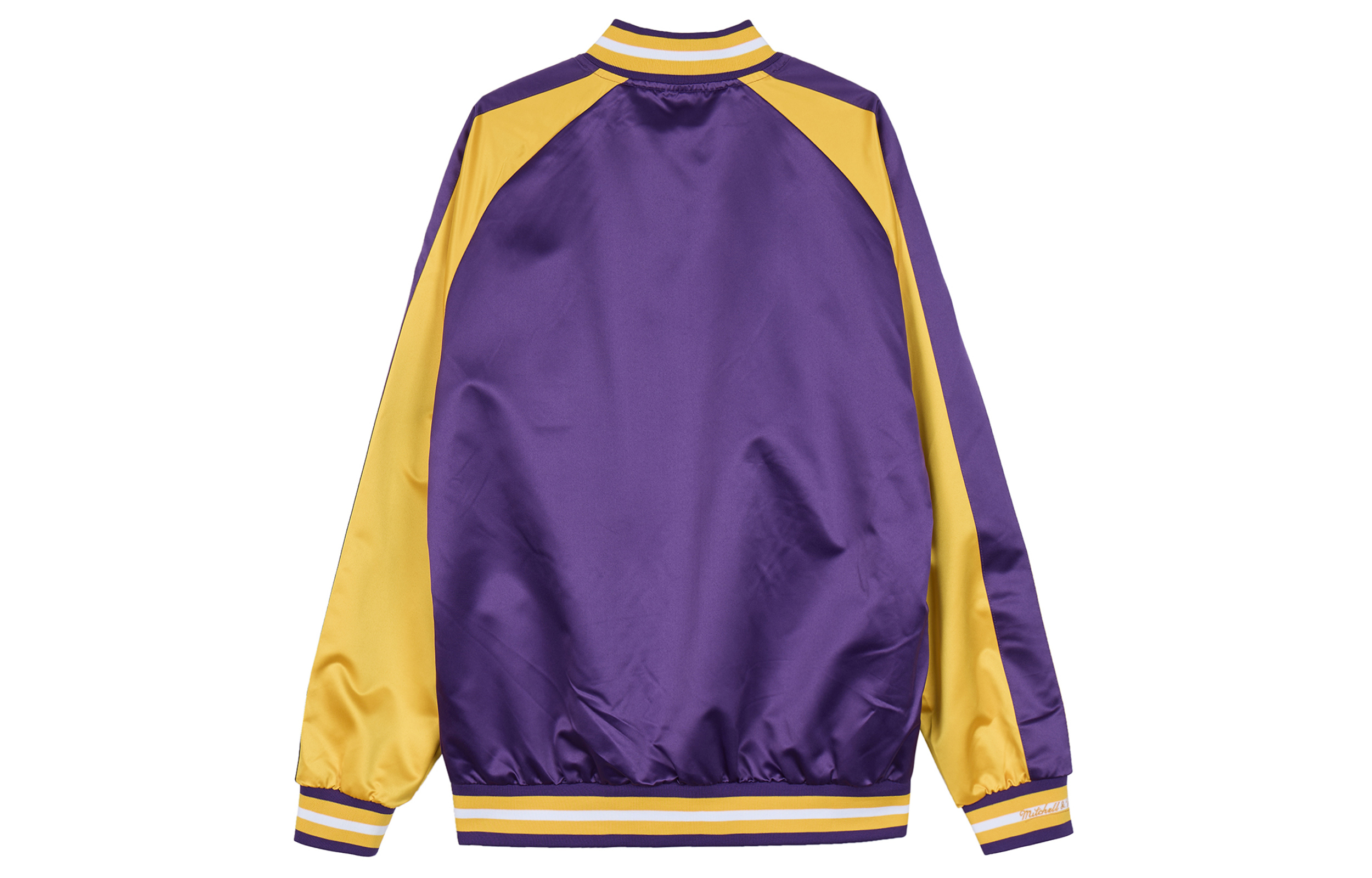 【代購】Mitchell & Ness Baseball Jacket Unisex Purple Gold