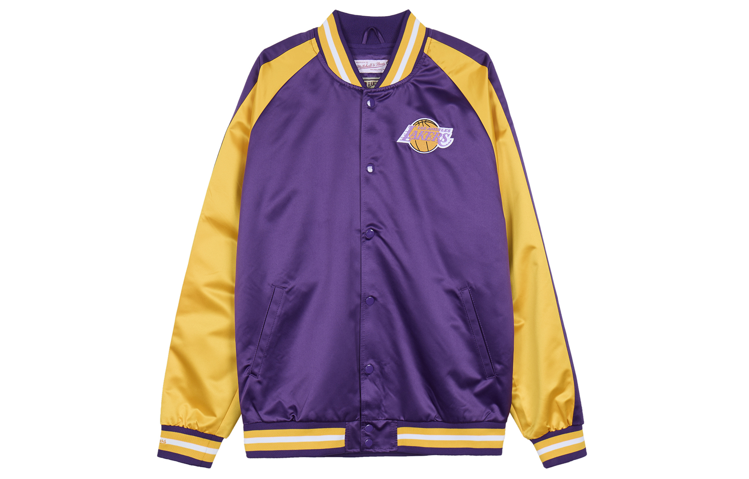 【代購】Mitchell & Ness Baseball Jacket Unisex Purple Gold