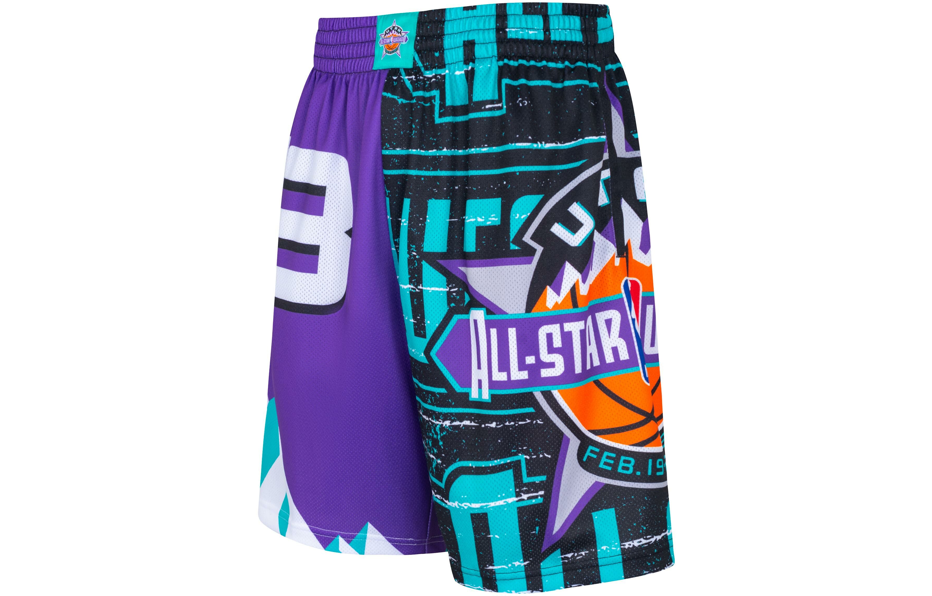 【代購】Mitchell Ness Casual Shorts Men Multicolor Purple & Blue