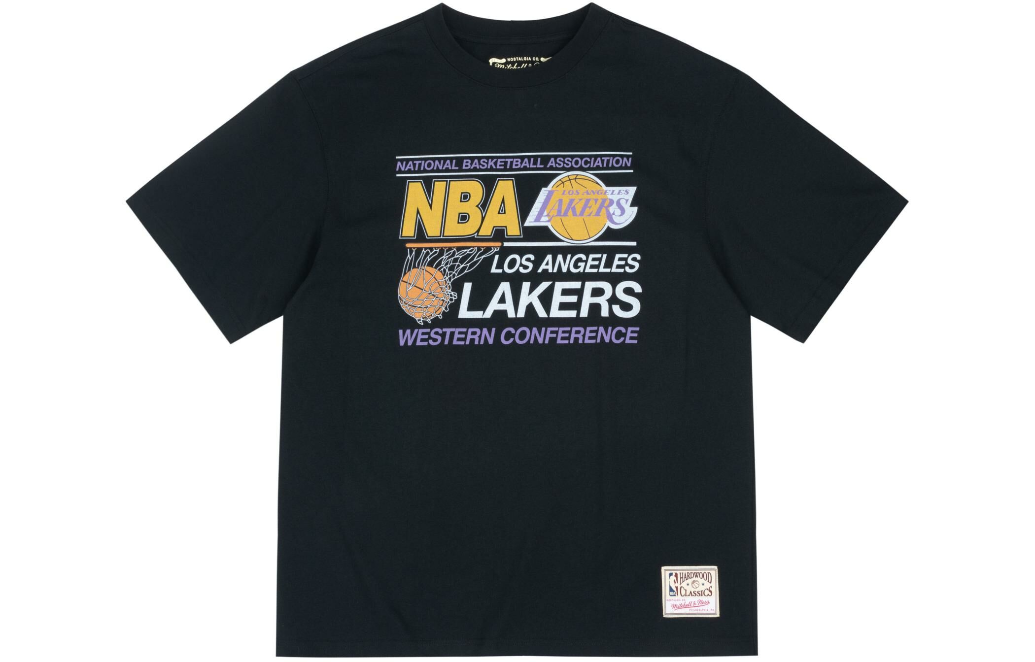 【代購】Mitchell & Ness Drop Shoulder Sleeve T Shirt Unisex Black Los Angeles Lakers